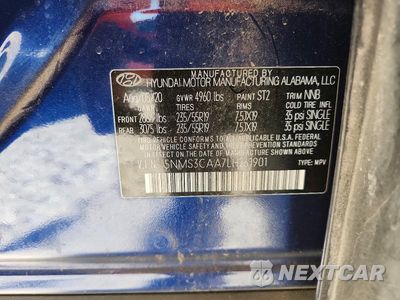 Zdjęcie 14 z 14 samochodu: 2020 HYUNDAI SANTA FE SEL 2.0T VIN:5NMS3CAA7LH261901 - miniatura