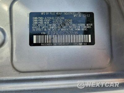 Zdjęcie 13 z 13 samochodu: 2013 SUBARU IMPREZA VIN:JF1GPAL65D2826598 - miniatura