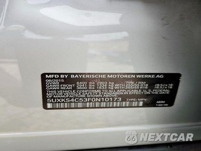 Zdjęcie 14 z 14 samochodu: 2015 BMW X5 XDRIVE35D VIN:5UXKS4C53F0N10173 - miniatura