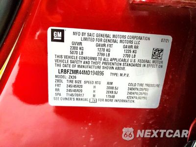 Zdjęcie 13 z 13 samochodu: 2021 BUICK ENVISION PREFERRED VIN:LRBFZMR44MD194896 - miniatura