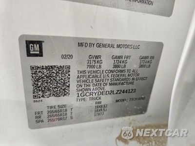 Zdjęcie 12 z 12 samochodu: 2020 CHEVROLET SILVERADO K1500 LT VIN:1GCRYDED2LZ244123 - miniatura