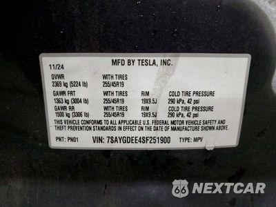 Zdjęcie 12 z 12 samochodu: 2025 TESLA MODEL Y VIN:7SAYGDEE4SF251900 - miniatura
