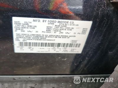 Zdjęcie 13 z 13 samochodu: 2014 FORD EXPLORER XLT VIN:1FM5K7D89EGC00037 - miniatura