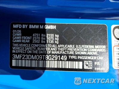 Zdjęcie 12 z 12 samochodu: 2026 BMW M2 VIN:3MF23DM09T8G29149 - miniatura