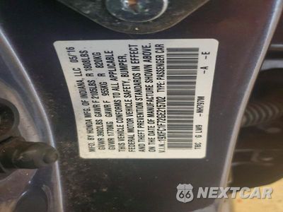 Zdjęcie 12 z 12 samochodu: 2016 HONDA CIVIC EXL VIN:19XFC1F72GE215702 - miniatura
