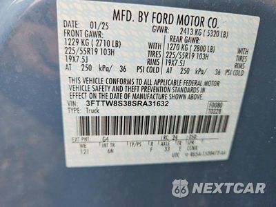 Zdjęcie 12 z 12 samochodu: 2025 FORD MAVERICK LARIAT VIN:3FTTW8S38SRA31632 - miniatura