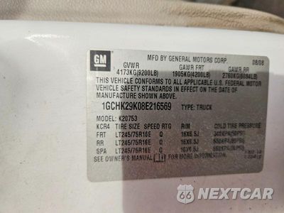 Zdjęcie 12 z 12 samochodu: 2008 CHEVROLET SILVERADO K2500 HEAVY DUTY VIN:1GCHK29K08E216569 - miniatura