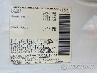Zdjęcie 12 z 12 samochodu: 2021 NISSAN ALTIMA SR VIN:1N4BL4CV7MN379379 - miniatura
