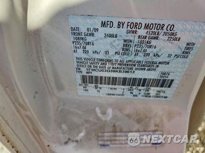 Zdjęcie 14 z 14 samochodu: 2009 FORD ESCAPE XLT VIN:1FMCU03G39KB39613 - miniatura