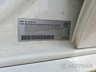 Zdjęcie 12 z 12 samochodu: 2010 AUDI S4 PRESTIGE VIN:WAUMGBFL3AA087637 - miniatura