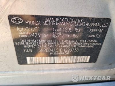 Zdjęcie 12 z 12 samochodu: 2011 HYUNDAI SONATA GLS VIN:5NPEB4AC1BH290738 - miniatura