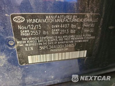 Zdjęcie 12 z 12 samochodu: 2016 HYUNDAI SONATA LIMITED VIN:5NPE34AF0GH344657 - miniatura