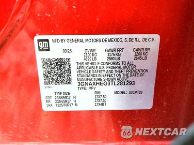 Zdjęcie 13 z 13 samochodu: 2026 CHEVROLET EQUINOX LT VIN:3GNAXHEG3TL281293 - miniatura