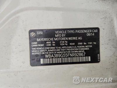 Zdjęcie 12 z 12 samochodu: 2015 BMW 335 XI VIN:WBA3B9G55FNR92867 - miniatura