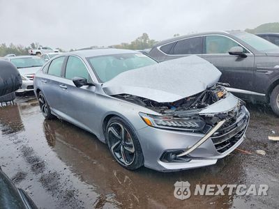 Czwarte zdjęcie samochodu z boku: 2021 HONDA ACCORD SPORT VIN:1HGCV1F33MA023215 - miniatura