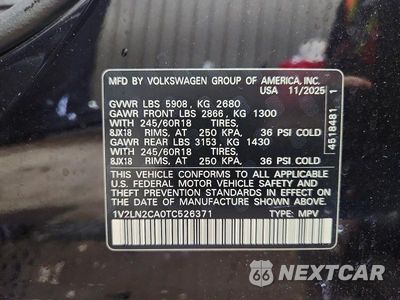 Zdjęcie 13 z 13 samochodu: 2026 VOLKSWAGEN ATLAS SE VIN:1V2LN2CA0TC526371 - miniatura