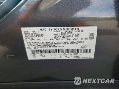 Zdjęcie 13 z 13 samochodu: 2015 FORD EXPLORER XLT VIN:1FM5K8D84FGC59505 - miniatura