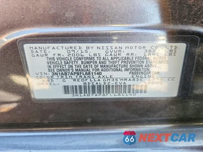 Zdjęcie 12 z 12 samochodu: 2015 NISSAN SENTRA SV VIN:3N1AB7AP8FL681140 - miniatura