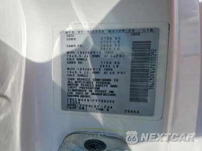 Zdjęcie 13 z 13 samochodu: 2015 NISSAN NV200 S VIN:3N6CM0KN1FK700392 - miniatura