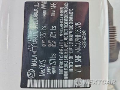 Zdjęcie 13 z 13 samochodu: 2022 HYUNDAI ELANTRA SEL VIN:5NPLM4AG9NH080915 - miniatura