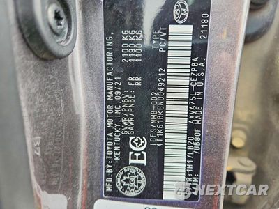 Zdjęcie 12 z 12 samochodu: 2022 TOYOTA CAMRY XSE VIN:4T1K61BK6NU049212 - miniatura