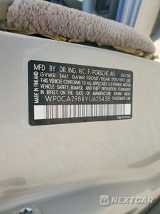 Zdjęcie 12 z 12 samochodu: 2000 PORSCHE BOXSTER VIN:WP0CA2984YU625438 - miniatura