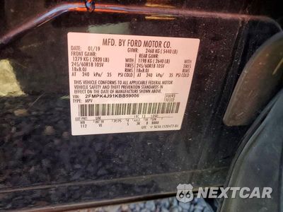 Zdjęcie 13 z 13 samochodu: 2019 FORD EDGE SEL VIN:2FMPK4J91KBB59006 - miniatura
