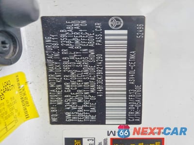 Zdjęcie 12 z 12 samochodu: 2011 TOYOTA CAMRY LE VIN:4T4BF3EK7BR214290 - miniatura