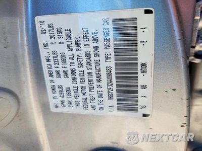 Zdjęcie 12 z 12 samochodu: 2010 HONDA ACCORD LX VIN:1HGCP2F32AA098483 - miniatura