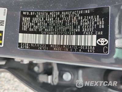 Zdjęcie 12 z 12 samochodu: 2026 TOYOTA COROLLA SE VIN:5YFS4MCEXTP267815 - miniatura