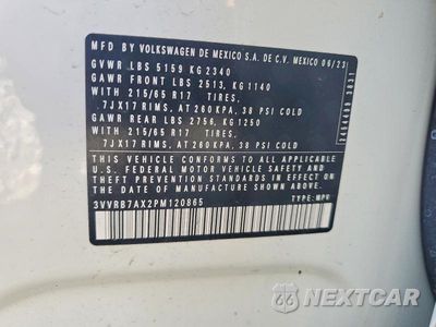 Zdjęcie 13 z 13 samochodu: 2023 VOLKSWAGEN TIGUAN S VIN:3VVRB7AX2PM120865 - miniatura
