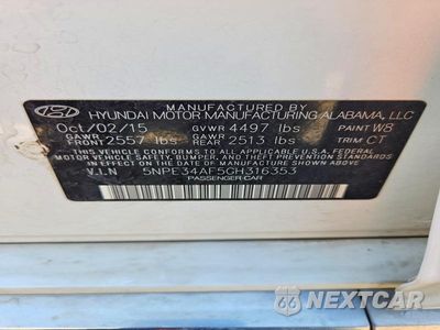 Zdjęcie 12 z 12 samochodu: 2016 HYUNDAI SONATA SPORT VIN:5NPE34AF5GH316353 - miniatura