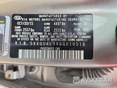 Zdjęcie 13 z 13 samochodu: 2016 KIA OPTIMA EX VIN:5XXGU4L39GG010518 - miniatura