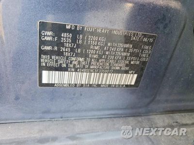 Zdjęcie 14 z 14 samochodu: 2015 SUBARU OUTBACK 3.6R LIMITED VIN:4S4BSENC5F3359012 - miniatura