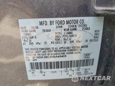 Zdjęcie 13 z 13 samochodu: 2009 FORD EDGE SEL VIN:2FMDK38C39BA45405 - miniatura