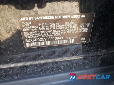 Zdjęcie 12 z 12 samochodu: 2015 BMW X5 XDRIVE35I VIN:5UXKR0C59F0P10849 - miniatura