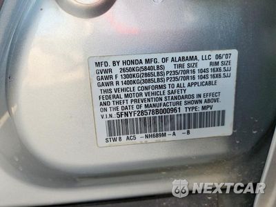 Zdjęcie 13 z 13 samochodu: 2008 HONDA PILOT EXL VIN:5FNYF28578B000961 - miniatura