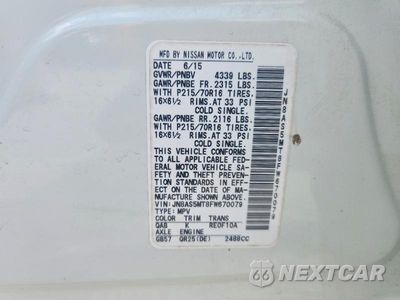 Zdjęcie 12 z 12 samochodu: 2015 NISSAN ROGUE SELECT S VIN:JN8AS5MT8FW670079 - miniatura