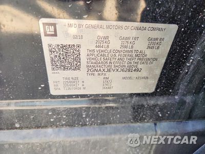 Zdjęcie 12 z 12 samochodu: 2018 CHEVROLET EQUINOX LT VIN:2GNAXJEVXJ6281492 - miniatura
