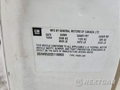 Zdjęcie 12 z 12 samochodu: 2005 PONTIAC GRAND PRIX GT VIN:2G2WS522251198855 - miniatura