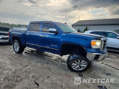 Czwarte zdjęcie samochodu z boku: 2015 GMC SIERRA K1500 SLT VIN:3GTU2VEC3FG215615 - miniatura