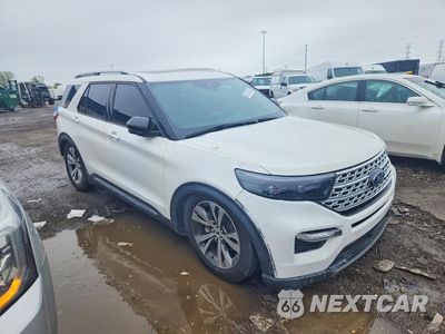 Czwarte zdjęcie samochodu z boku: 2020 FORD EXPLORER PLATINUM VIN:1FM5K8HC1LGA32167 - miniatura