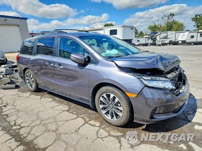 Czwarte zdjęcie samochodu z boku: 2024 HONDA ODYSSEY EXL VIN:5FNRL6H66RB037272 - miniatura