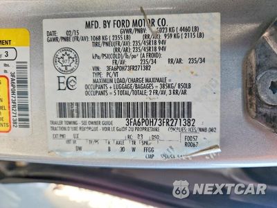 Zdjęcie 12 z 12 samochodu: 2015 FORD FUSION SE VIN:3FA6P0H73FR271382 - miniatura