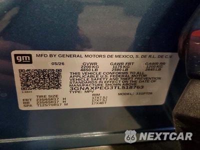 Zdjęcie 13 z 13 samochodu: 2026 CHEVROLET EQUINOX LT VIN:3GNAXPEG3TL518763 - miniatura