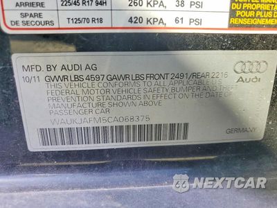 Zdjęcie 13 z 13 samochodu: 2012 AUDI A3 PREMIUM PLUS VIN:WAUKJAFM5CA068375 - miniatura
