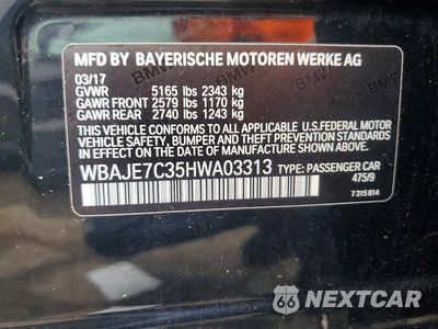 Zdjęcie 12 z 12 samochodu: 2017 BMW 540 XI VIN:WBAJE7C35HWA03313 - miniatura