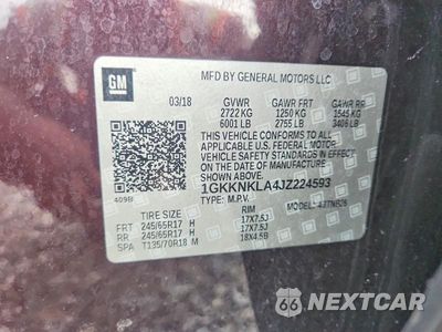 Zdjęcie 13 z 13 samochodu: 2018 GMC ACADIA SLE VIN:1GKKNKLA4JZ224593 - miniatura