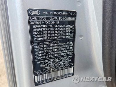 Zdjęcie 13 z 13 samochodu: 2006 LAND ROVER RANGE ROVER SPORT SUPERCHARGED VIN:SALSH23456A927020 - miniatura