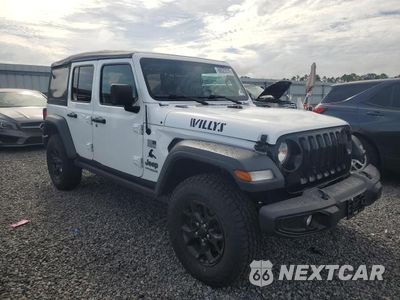 Czwarte zdjęcie samochodu z boku: 2022 JEEP WRANGLER UNLIMITED SPORT VIN:1C4HJXDG9NW133389 - miniatura